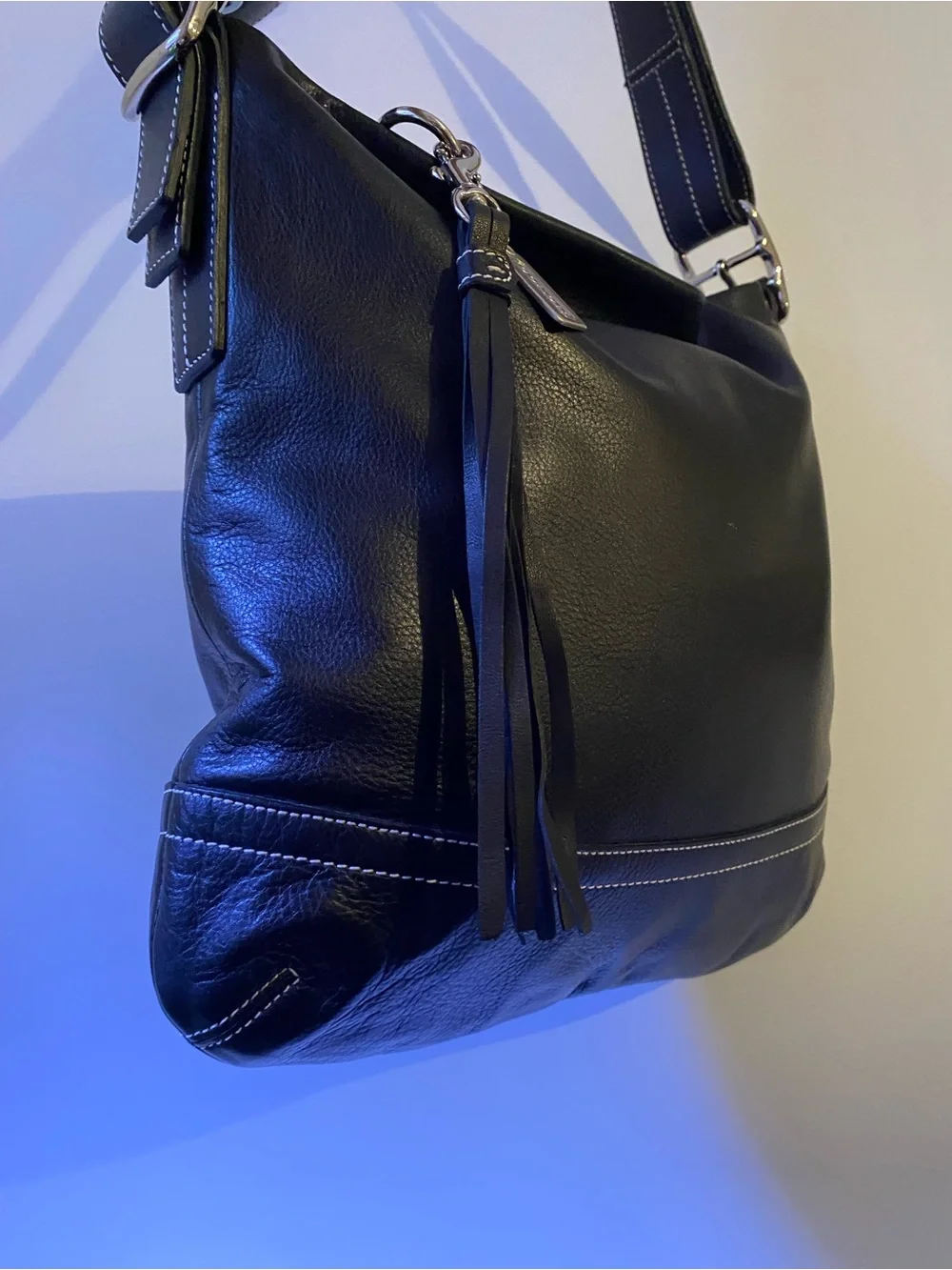 Coach Y2K Leather Hobo Bag with Tassel